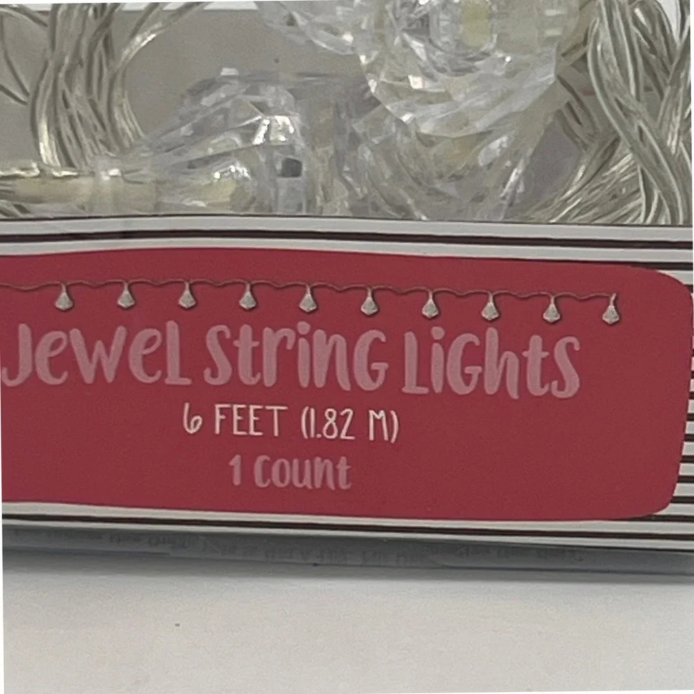 Target Jewel String Lights Home 6ft Clear Brand New Battery Operated 234-04-0321